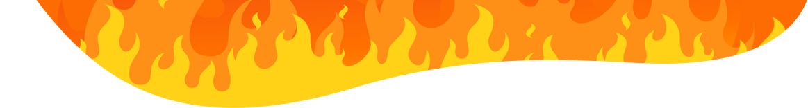 Fire flames top banner